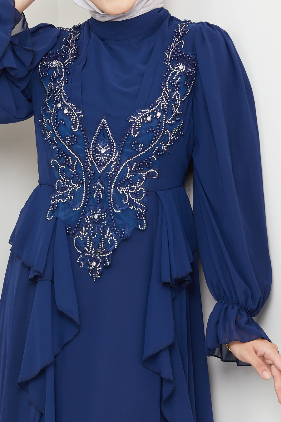 NAVY BLUE  EVENING DRESS  